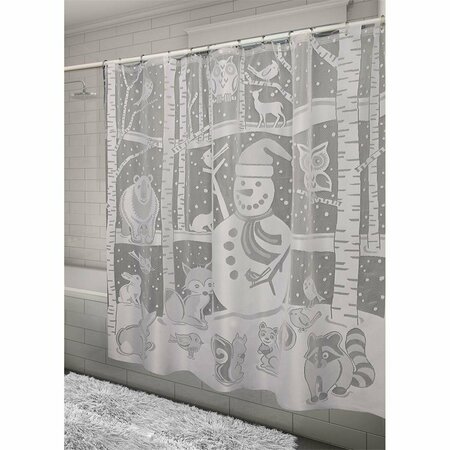 DOBA-BNT 72 x 72 in. Snowman Shower Curtain, White SA2983608